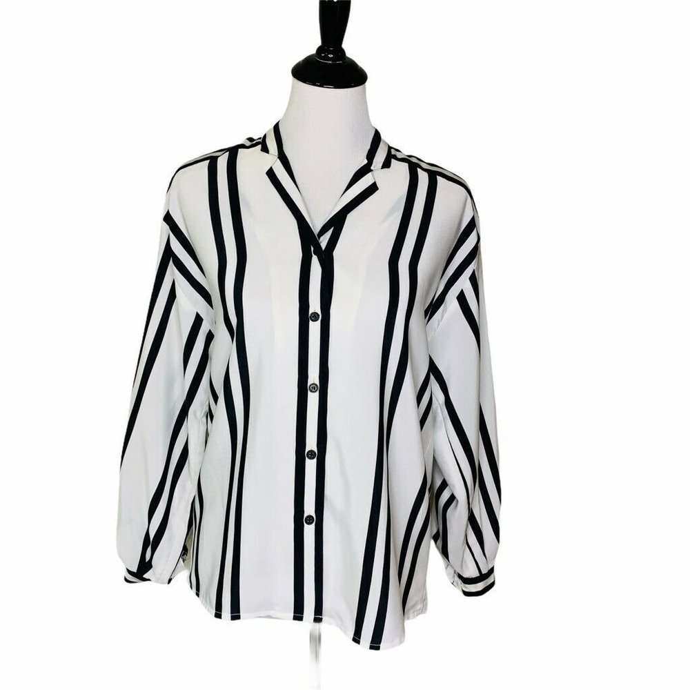 Malcolm Starr Vintage Button Up Shirt Stripe 12 - Picture 1 of 8